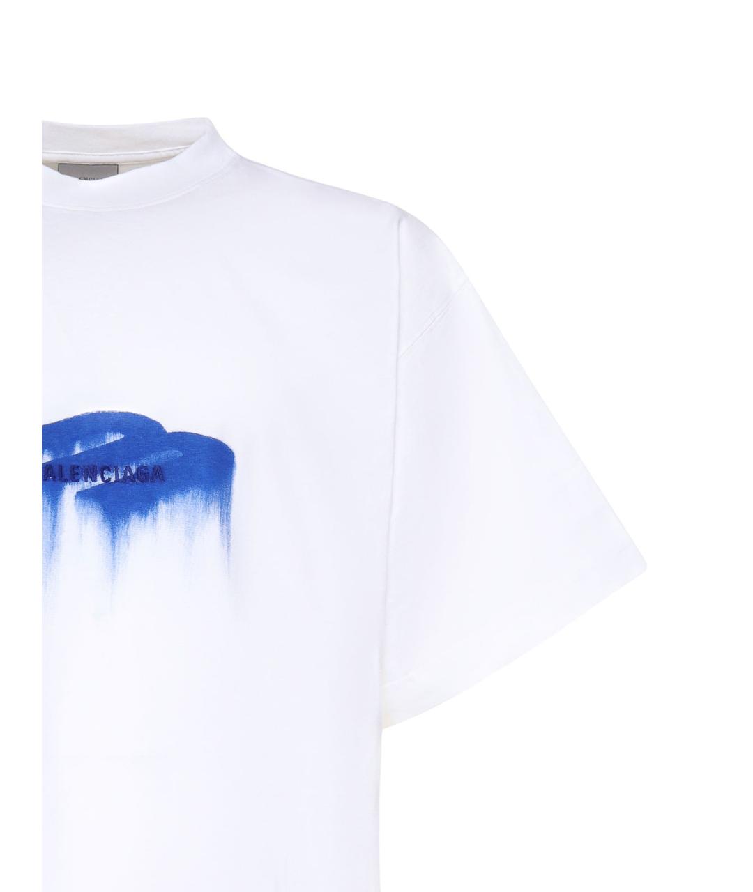 BALENCIAGA Белая хлопковая футболка, фото 3