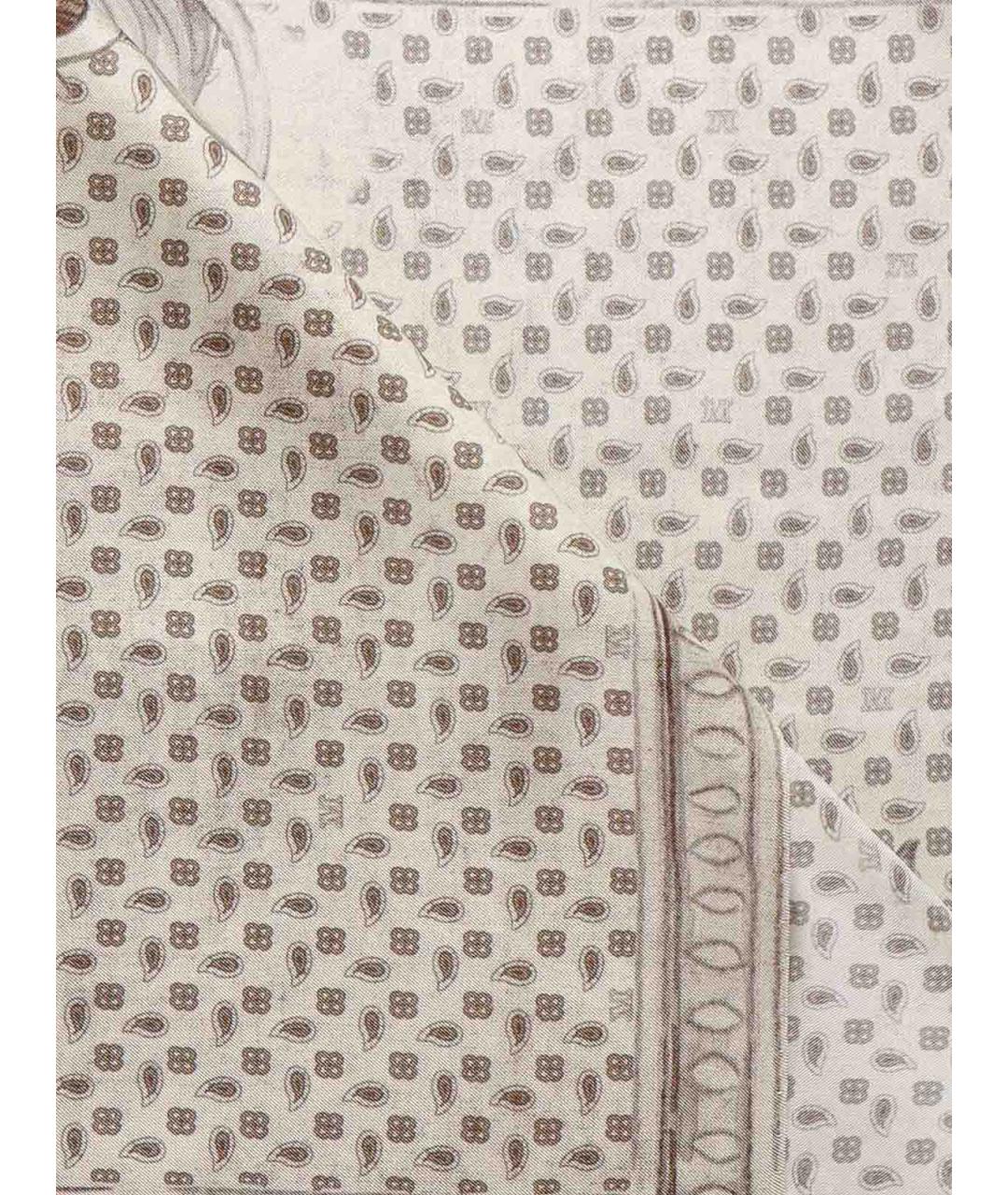 MAX MARA Белый шелковый шарф, фото 3