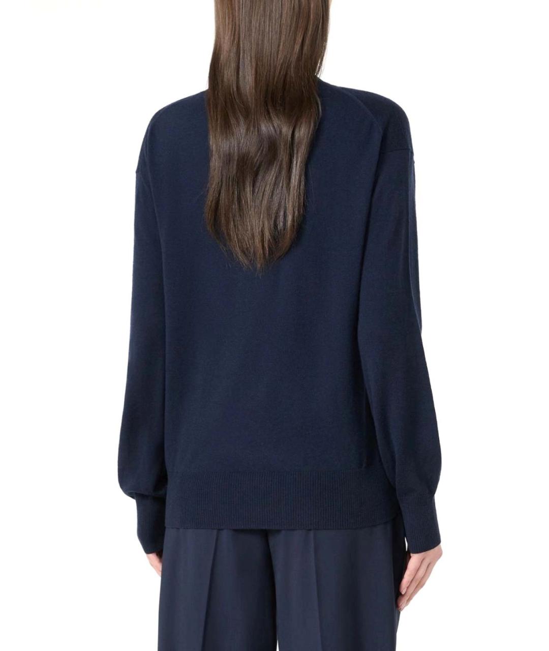 WEEKEND MAX MARA Синий кашемировый джемпер / свитер, фото 3