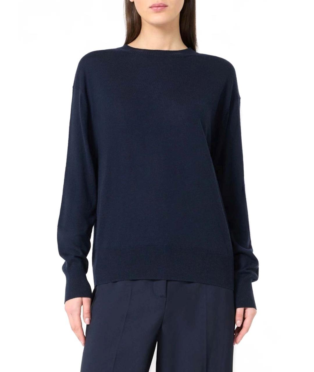 WEEKEND MAX MARA Синий кашемировый джемпер / свитер, фото 2
