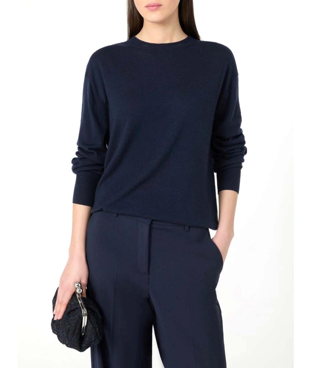 WEEKEND MAX MARA Синий кашемировый джемпер / свитер, фото 4