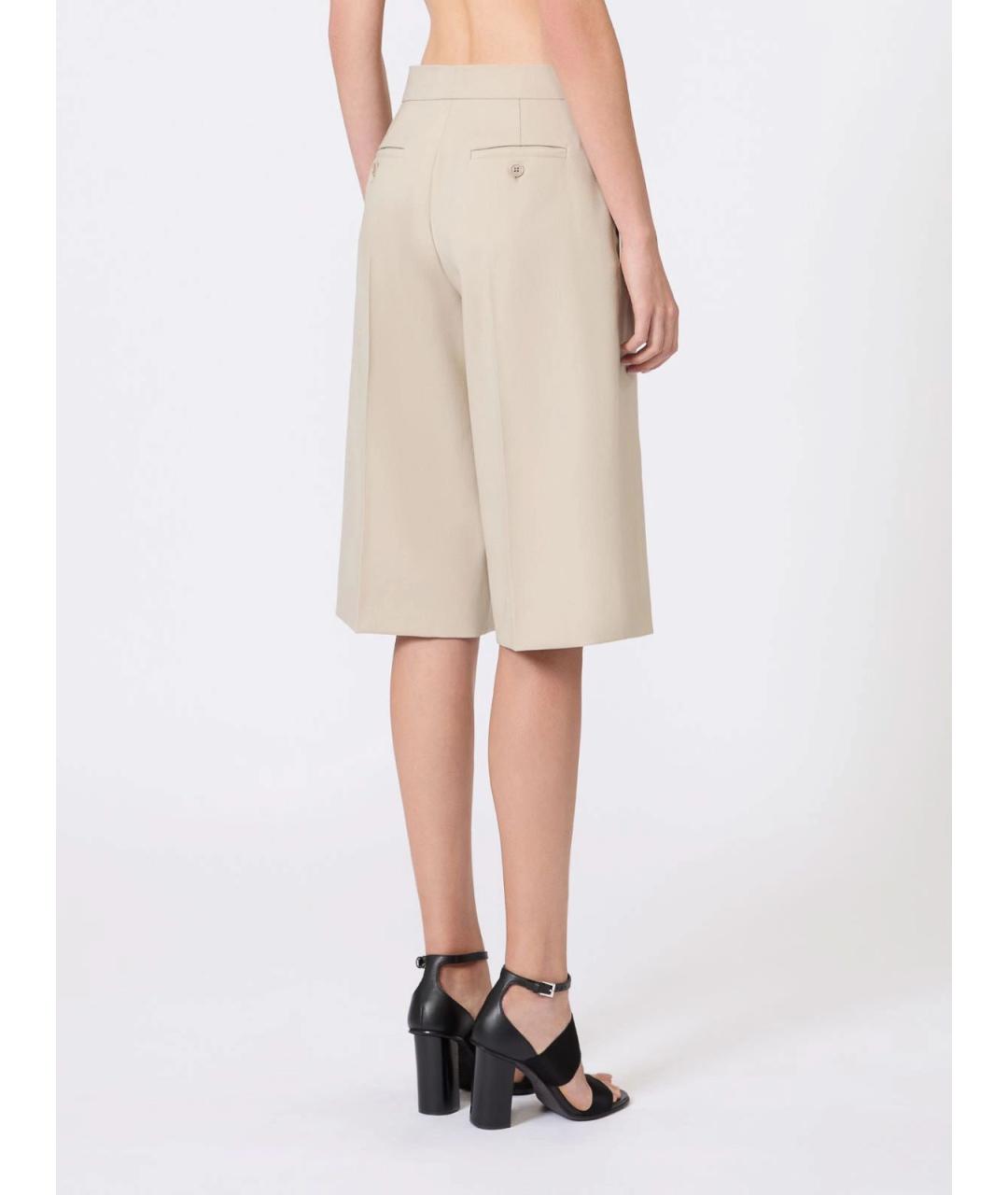 MAX MARA Бежевые шерстяные шорты, фото 4