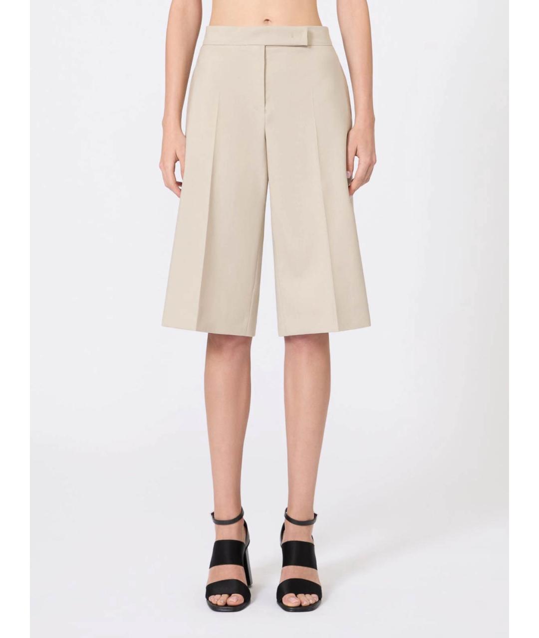 MAX MARA Бежевые шерстяные шорты, фото 3