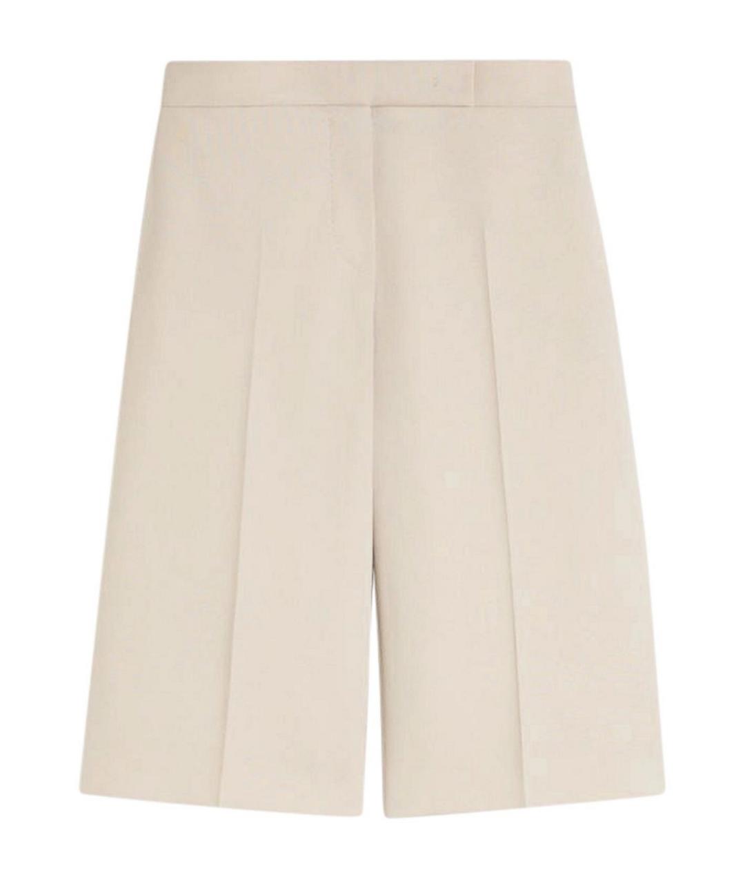 MAX MARA Бежевые шерстяные шорты, фото 1