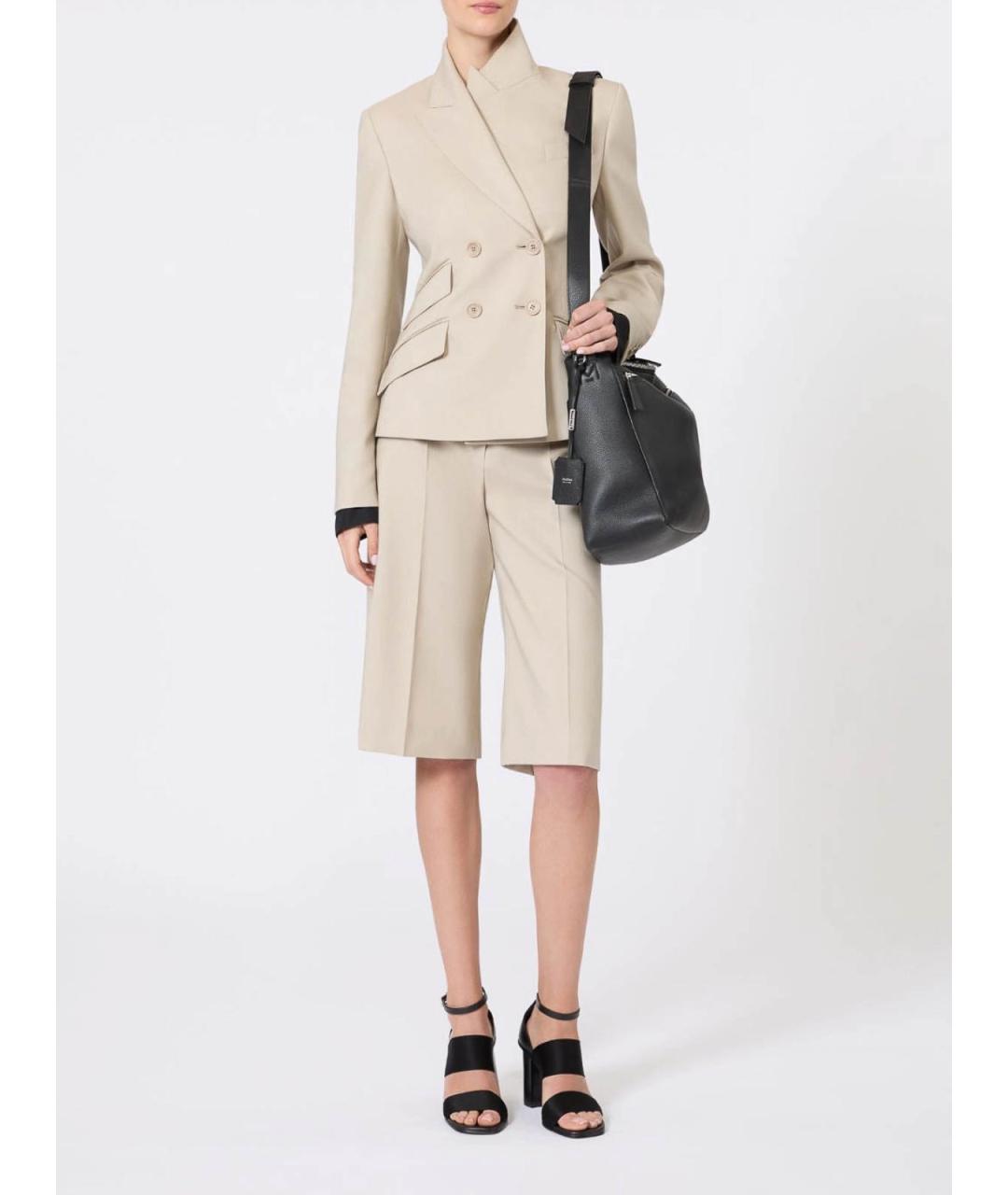 MAX MARA Бежевые шерстяные шорты, фото 2