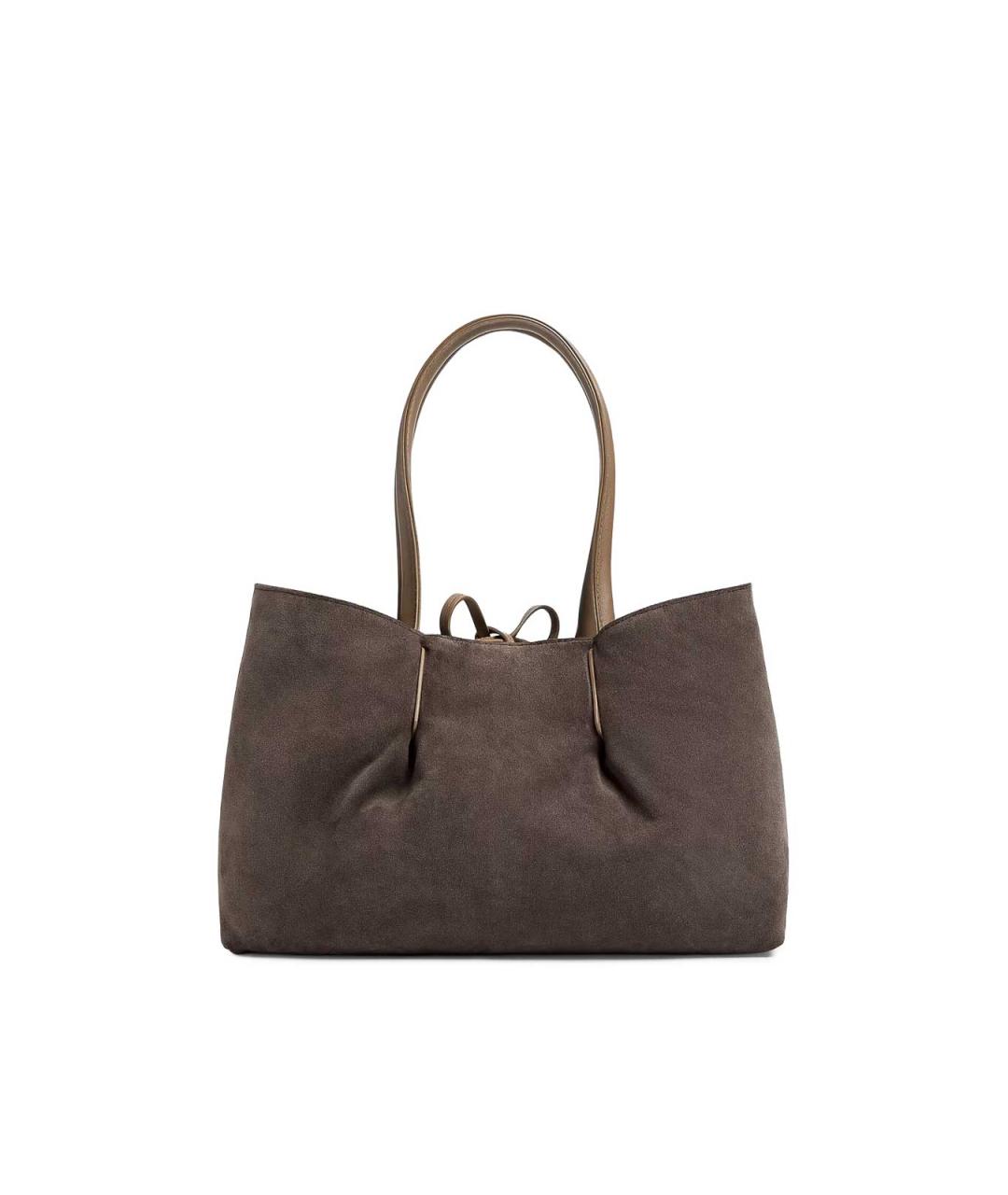 BOTTEGA VENETA Коричневая кожаная сумка тоут, фото 3