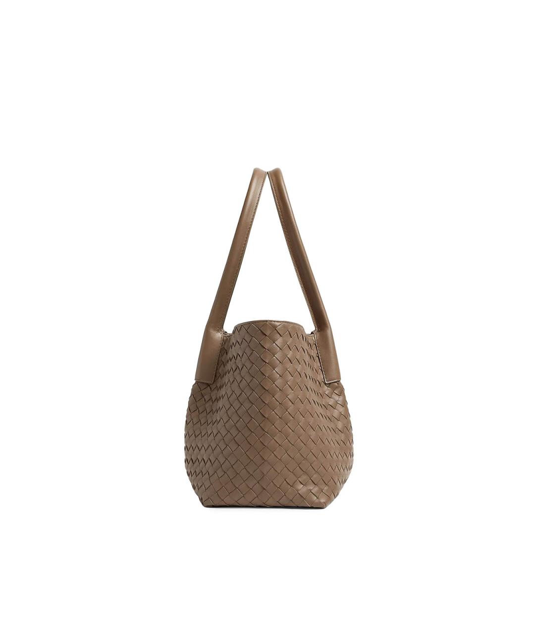 BOTTEGA VENETA Коричневая кожаная сумка тоут, фото 5
