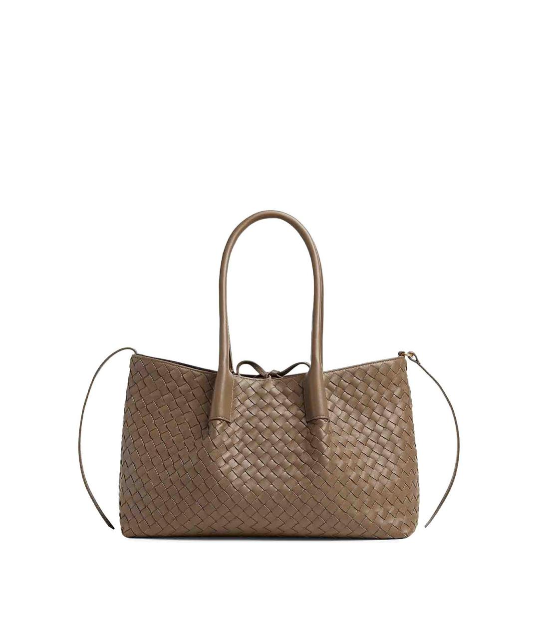 BOTTEGA VENETA Коричневая кожаная сумка тоут, фото 1