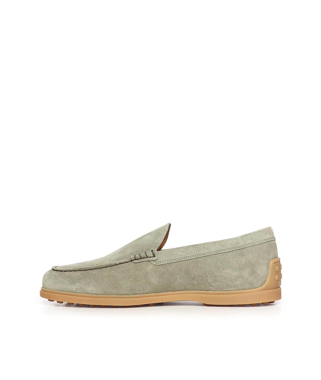 TOD'S Зеленые замшевые лоферы, фото 3