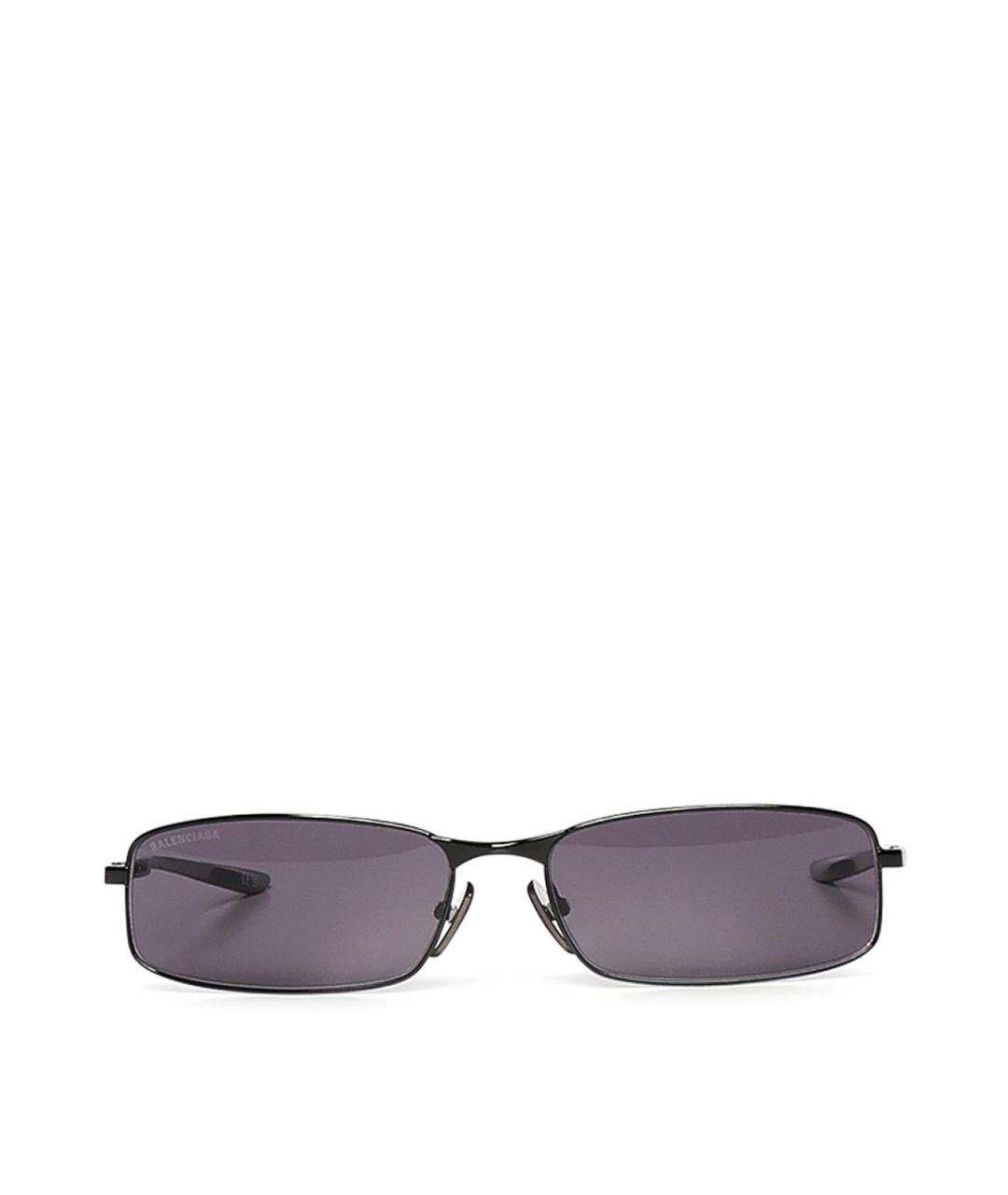 BALENCIAGA Фиолетовые металлические солнцезащитные очки, фото 1