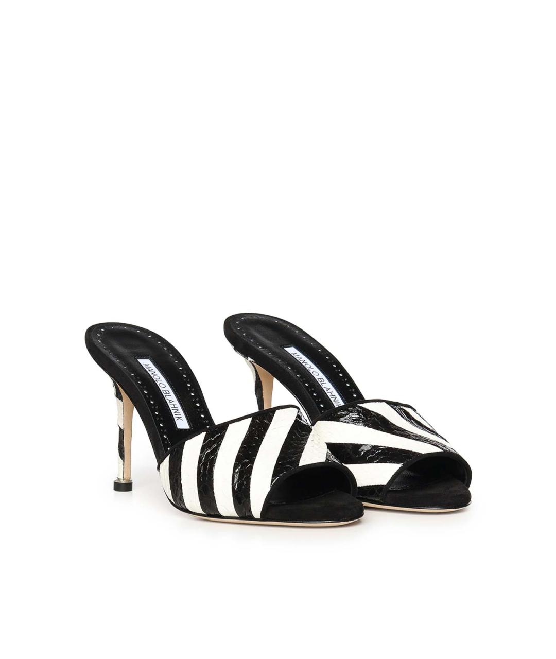 MANOLO BLAHNIK Мульти кожаные мюли, фото 4