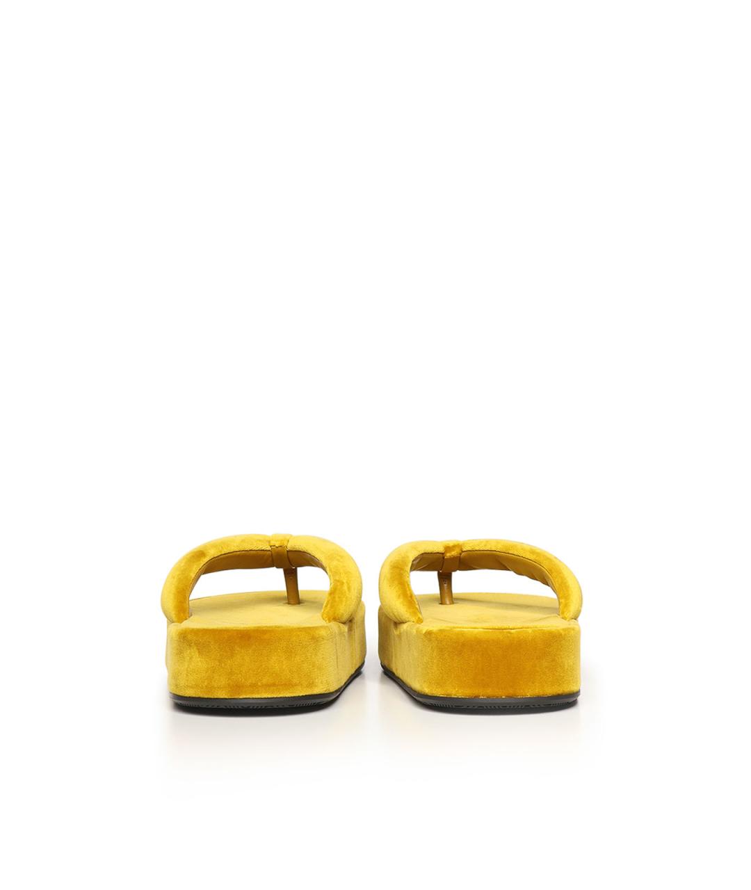 BALENCIAGA Желтые текстильные сандалии, фото 2
