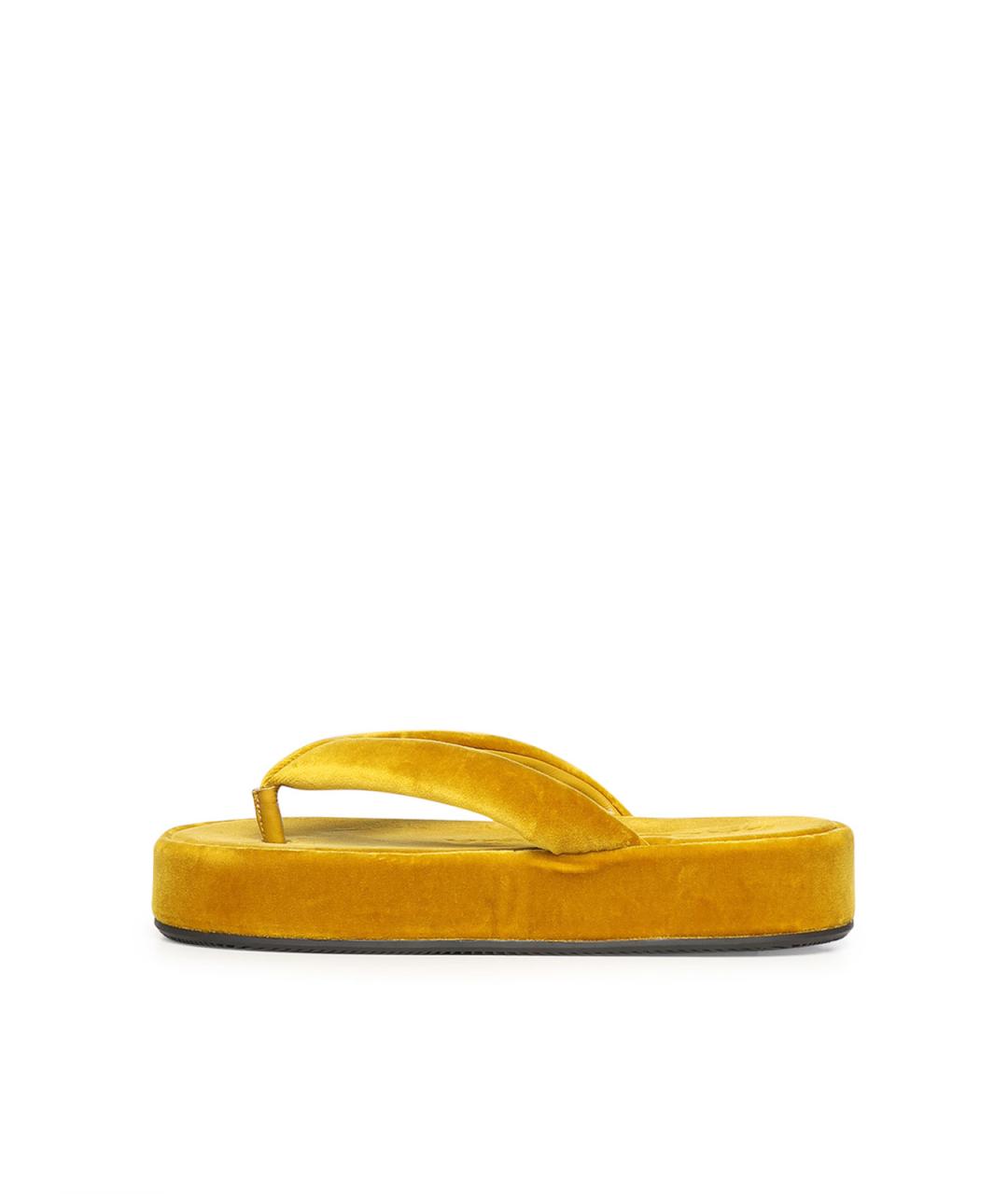 BALENCIAGA Желтые текстильные сандалии, фото 3