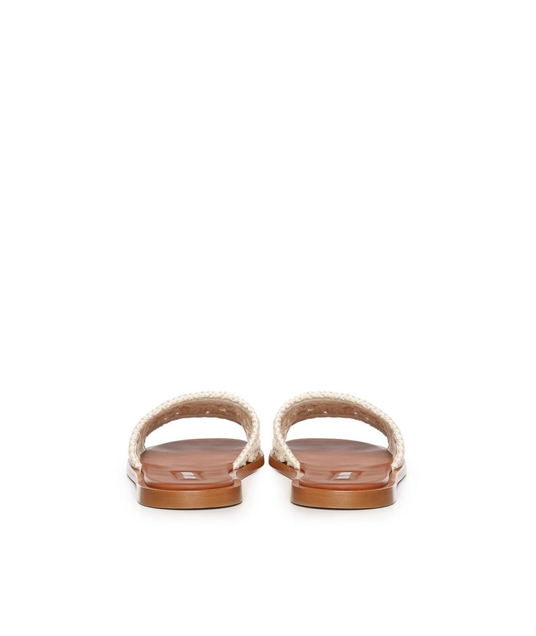 MIU MIU Белые текстильные сандалии, фото 2