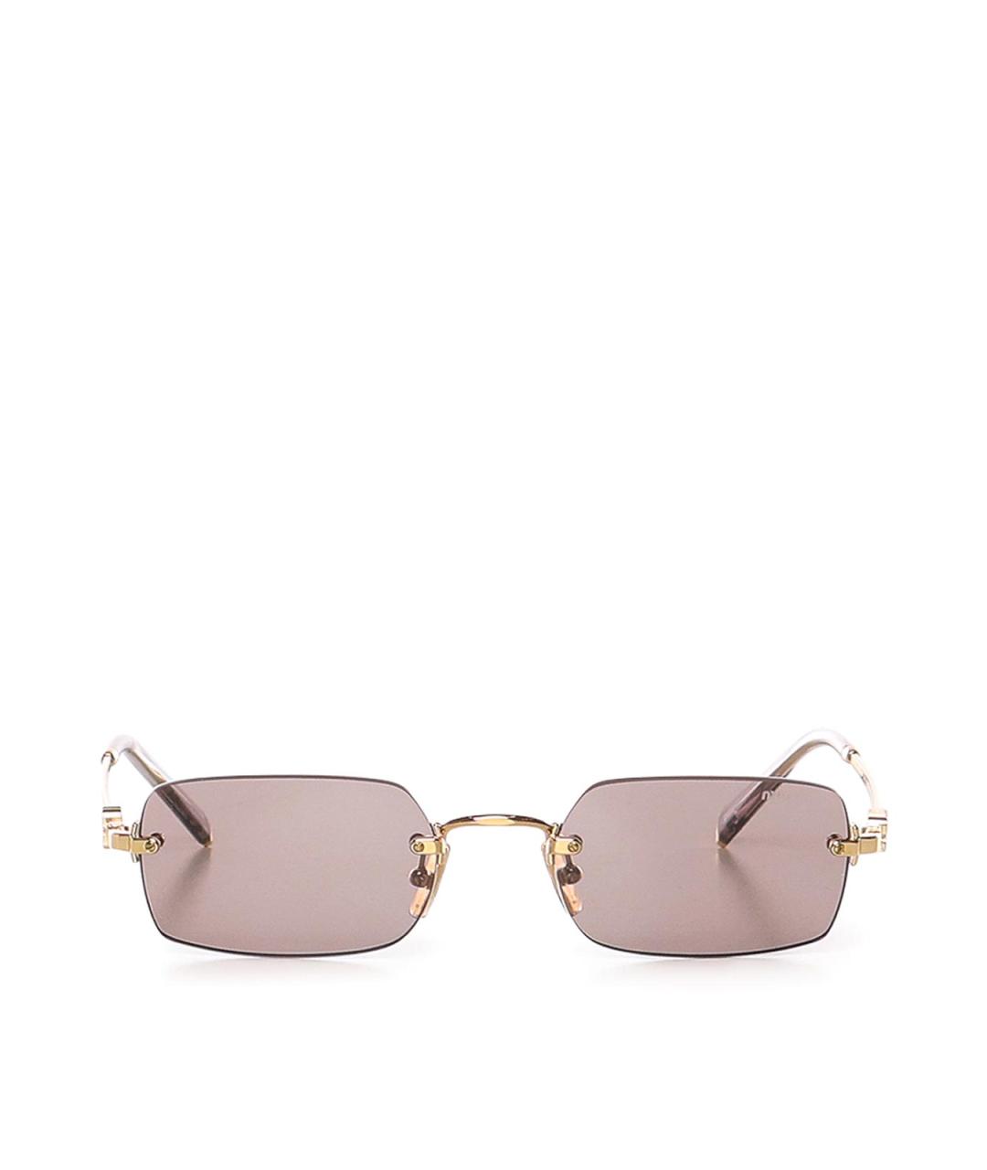 MIU MIU Фиолетовые металлические солнцезащитные очки, фото 1