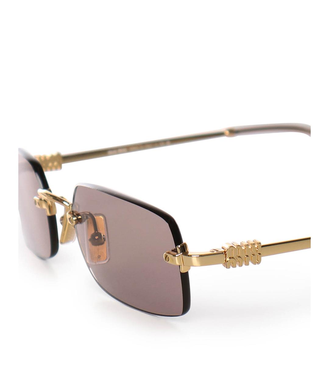 MIU MIU Фиолетовые металлические солнцезащитные очки, фото 3