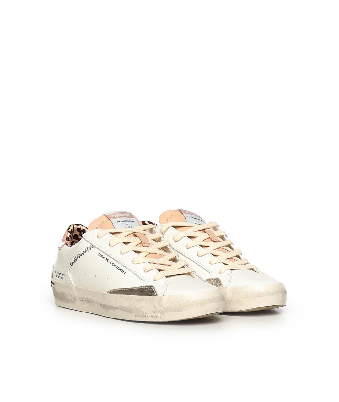 CRIME LONDON Белые кожаные кроссовки, фото 4
