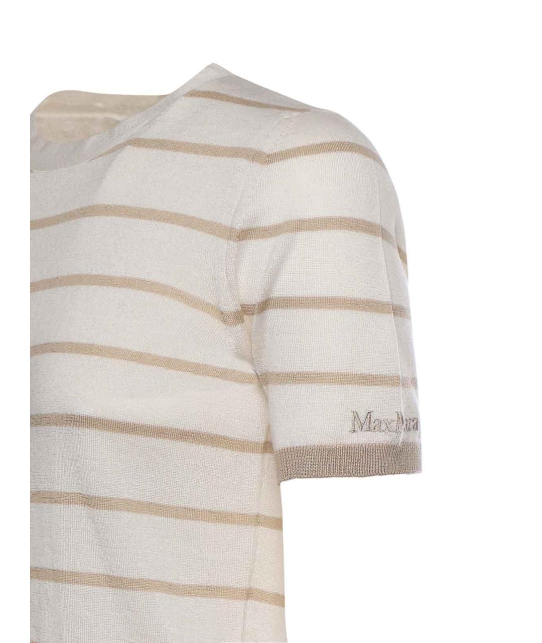 MAX MARA Бежевая кашемировая футболка, фото 3