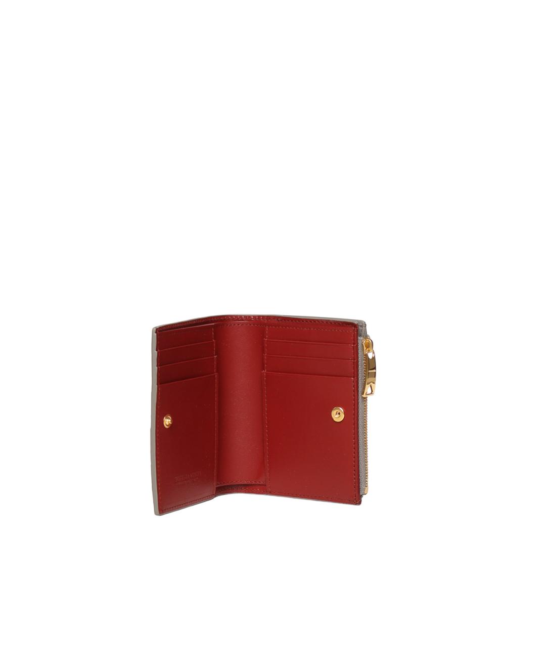 BOTTEGA VENETA Серый кожаный кошелек, фото 3
