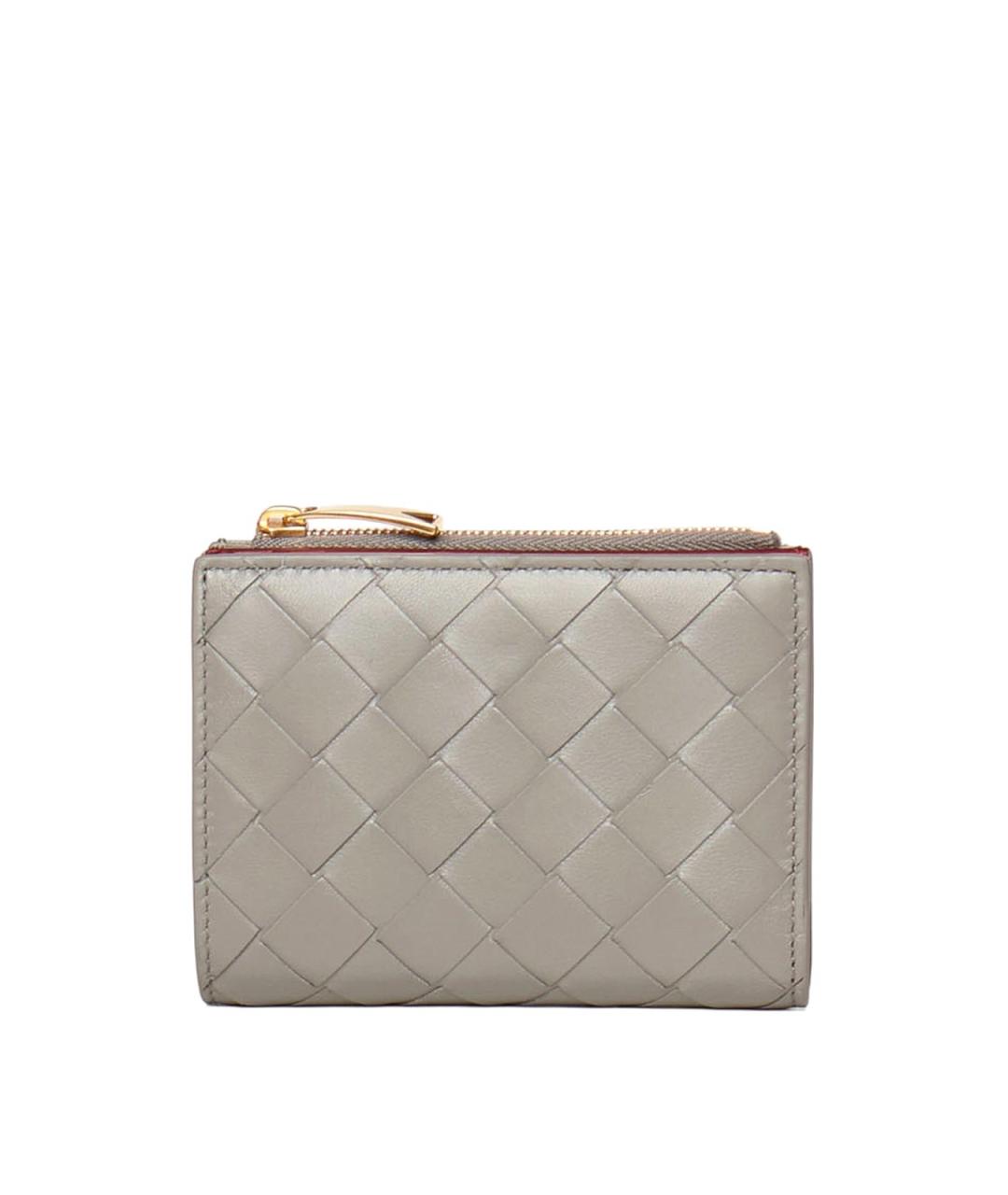 BOTTEGA VENETA Серый кожаный кошелек, фото 1