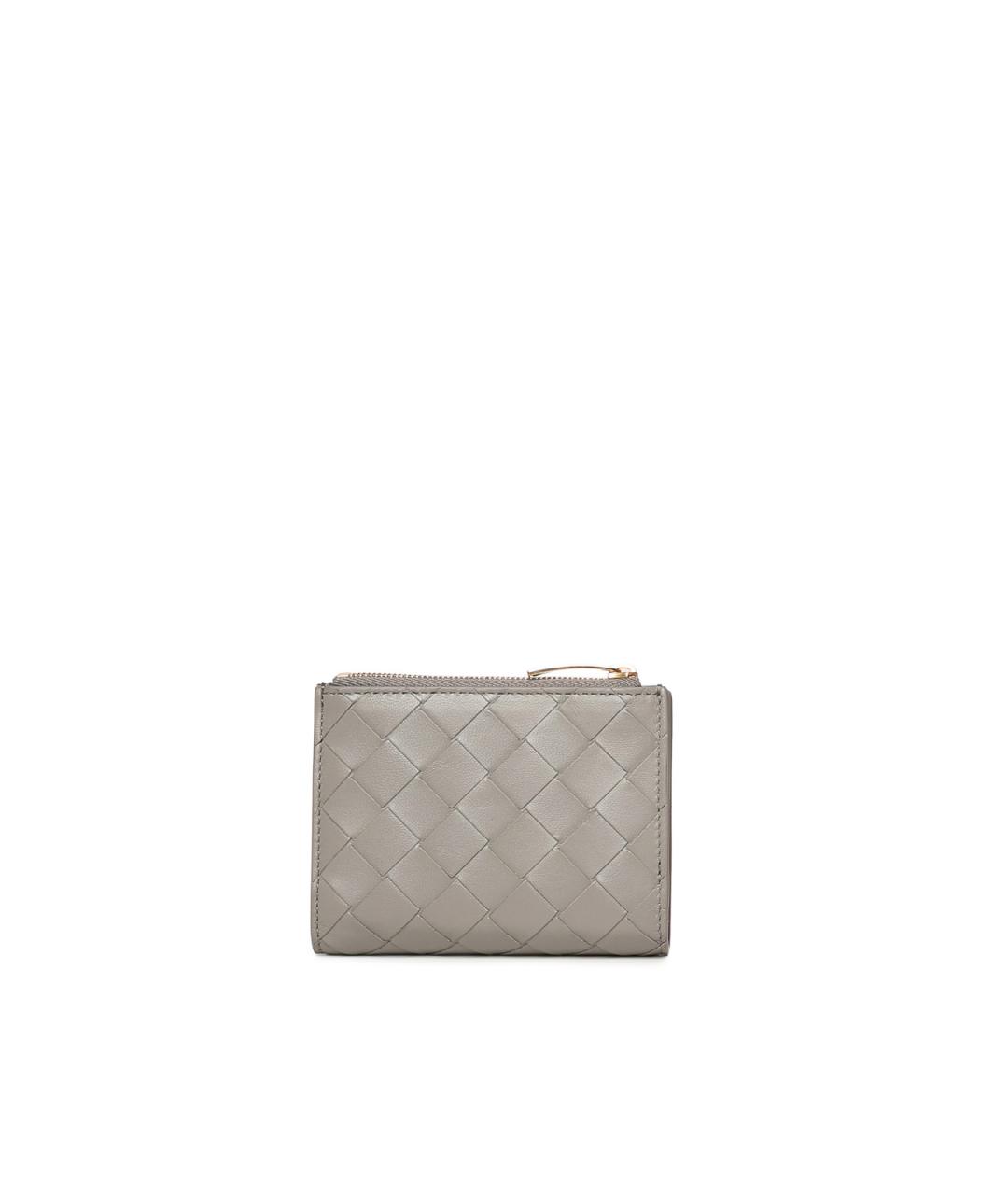 BOTTEGA VENETA Серый кожаный кошелек, фото 2