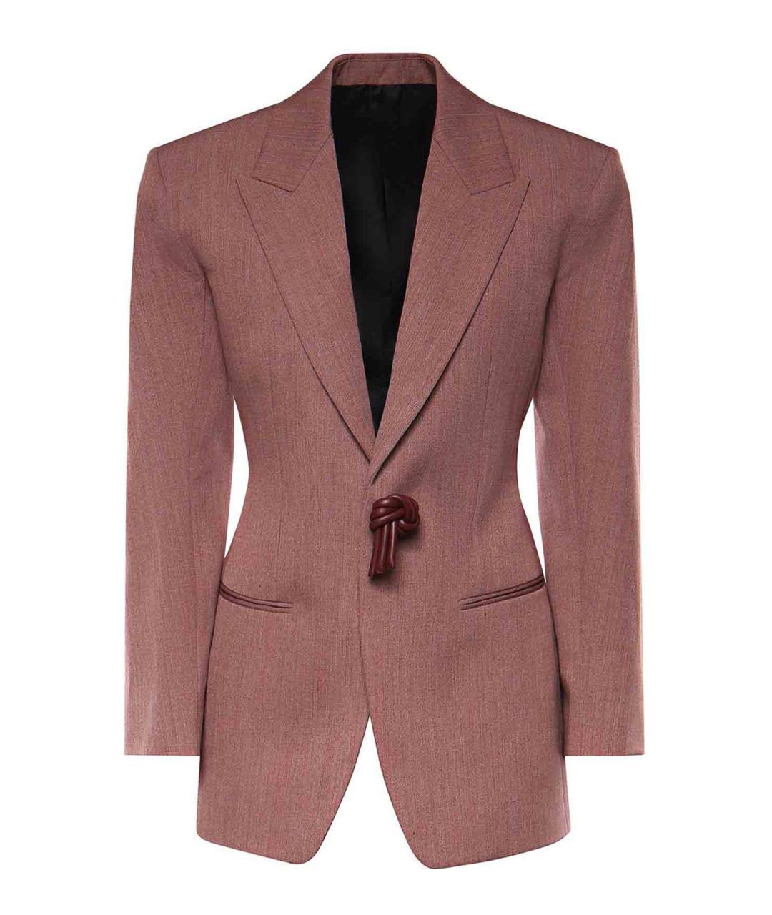BOTTEGA VENETA Розовый шерстяной жакет/пиджак, фото 1