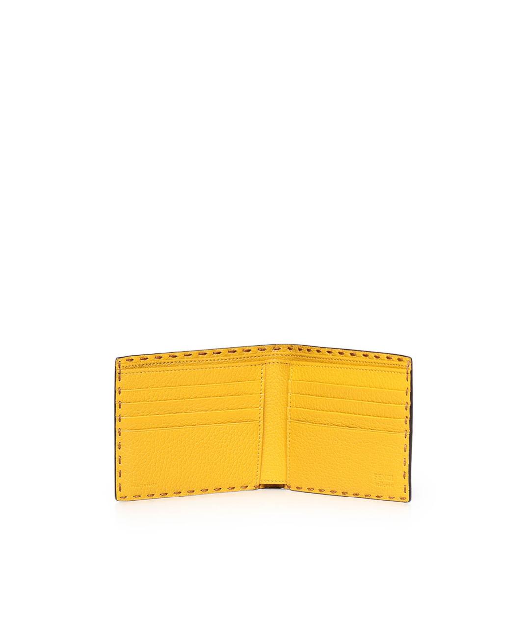 FENDI Коричневый кожаный кошелек, фото 3
