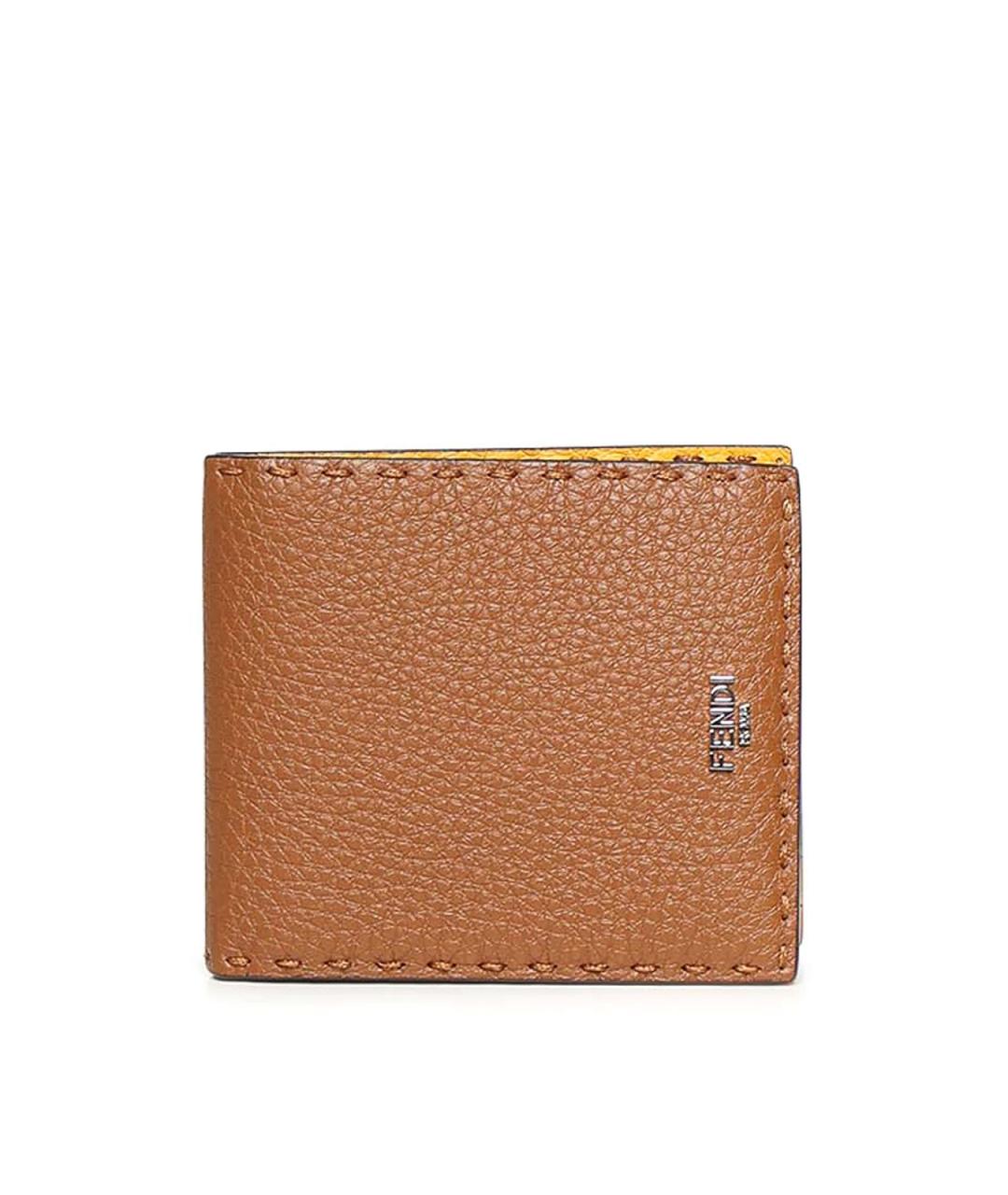 FENDI Коричневый кожаный кошелек, фото 1