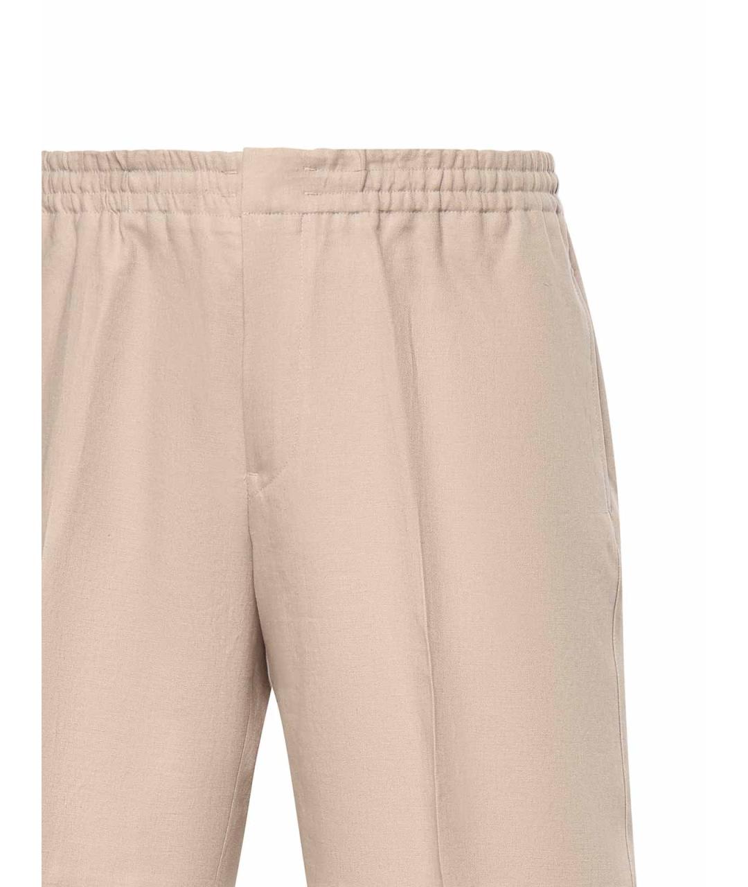 ZEGNA Бежевые льняные шорты, фото 3