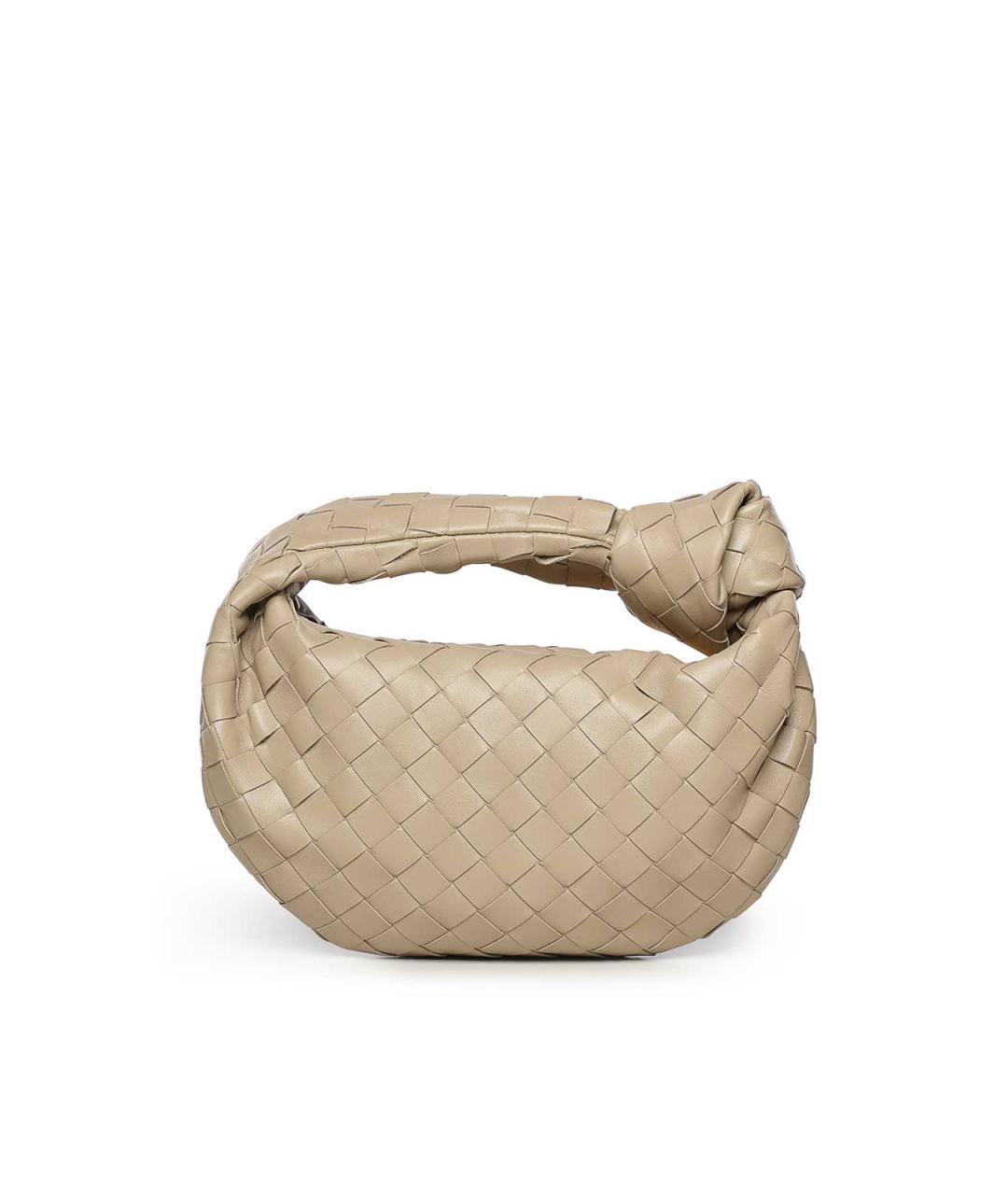 BOTTEGA VENETA Бежевая кожаная сумка с короткими ручками, фото 2