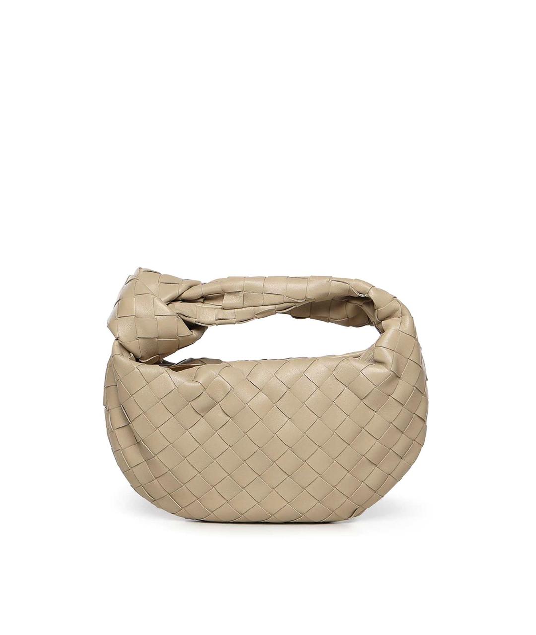 BOTTEGA VENETA Бежевая кожаная сумка с короткими ручками, фото 1