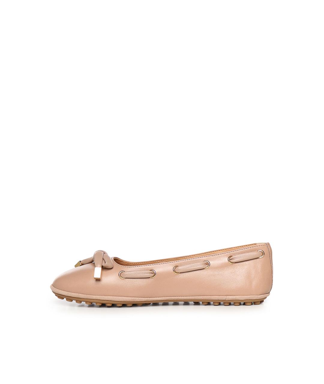 TOD'S Розовые кожаные балетки, фото 3