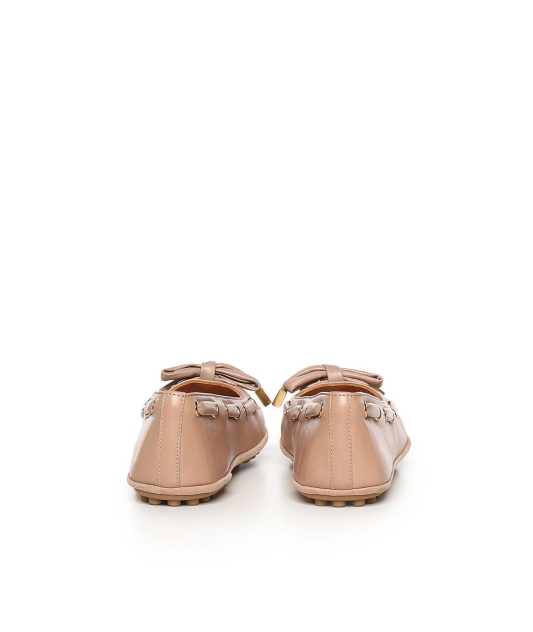 TOD'S Розовые кожаные балетки, фото 2