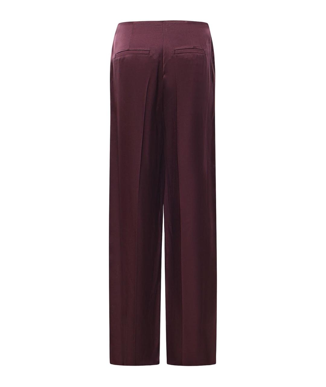 PINKO Бордовые полиэстеровые прямые брюки, фото 2