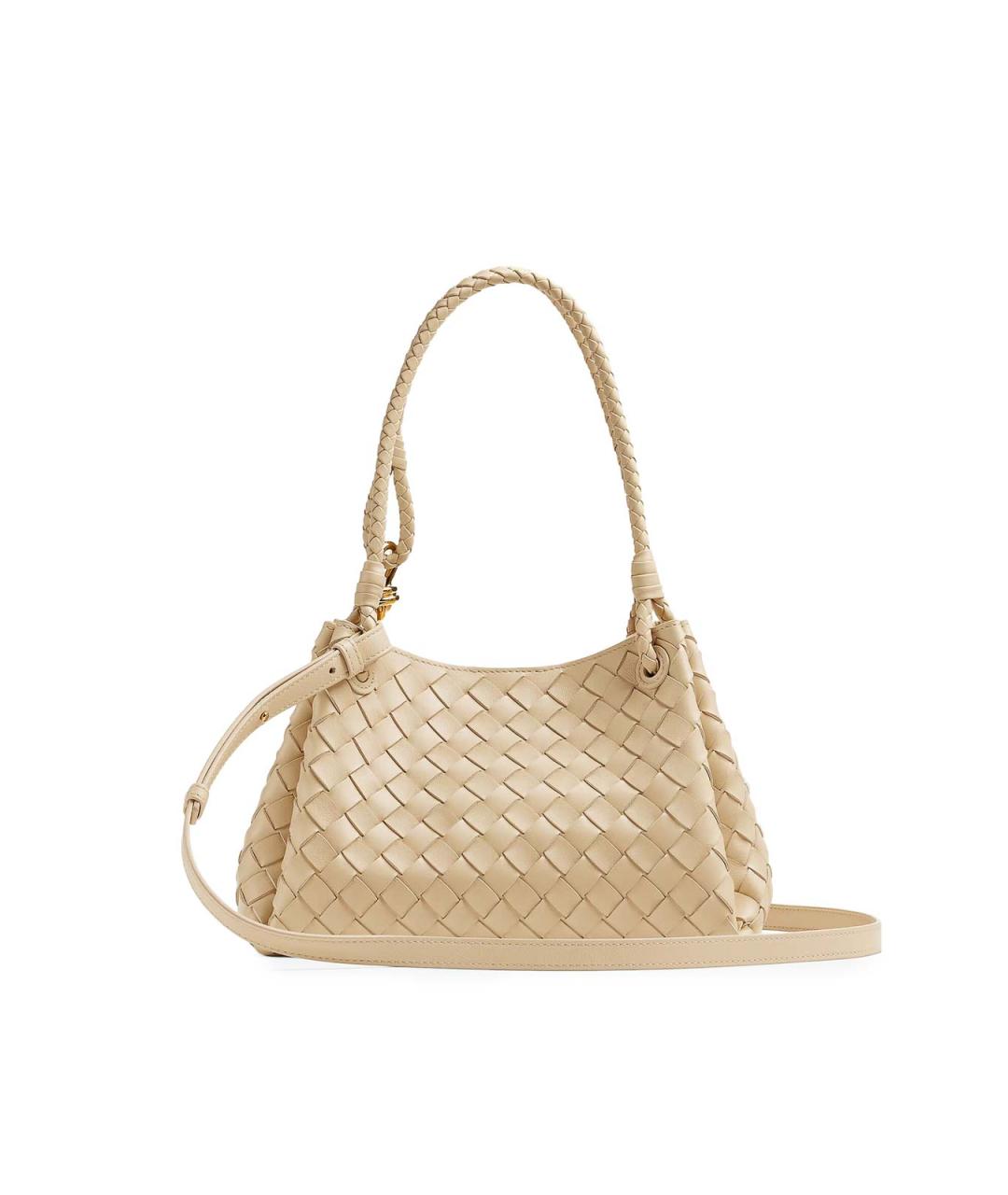 BOTTEGA VENETA Бежевая кожаная сумка тоут, фото 2
