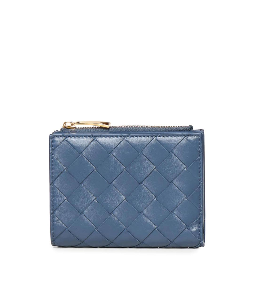 BOTTEGA VENETA Синий кожаный кошелек, фото 1