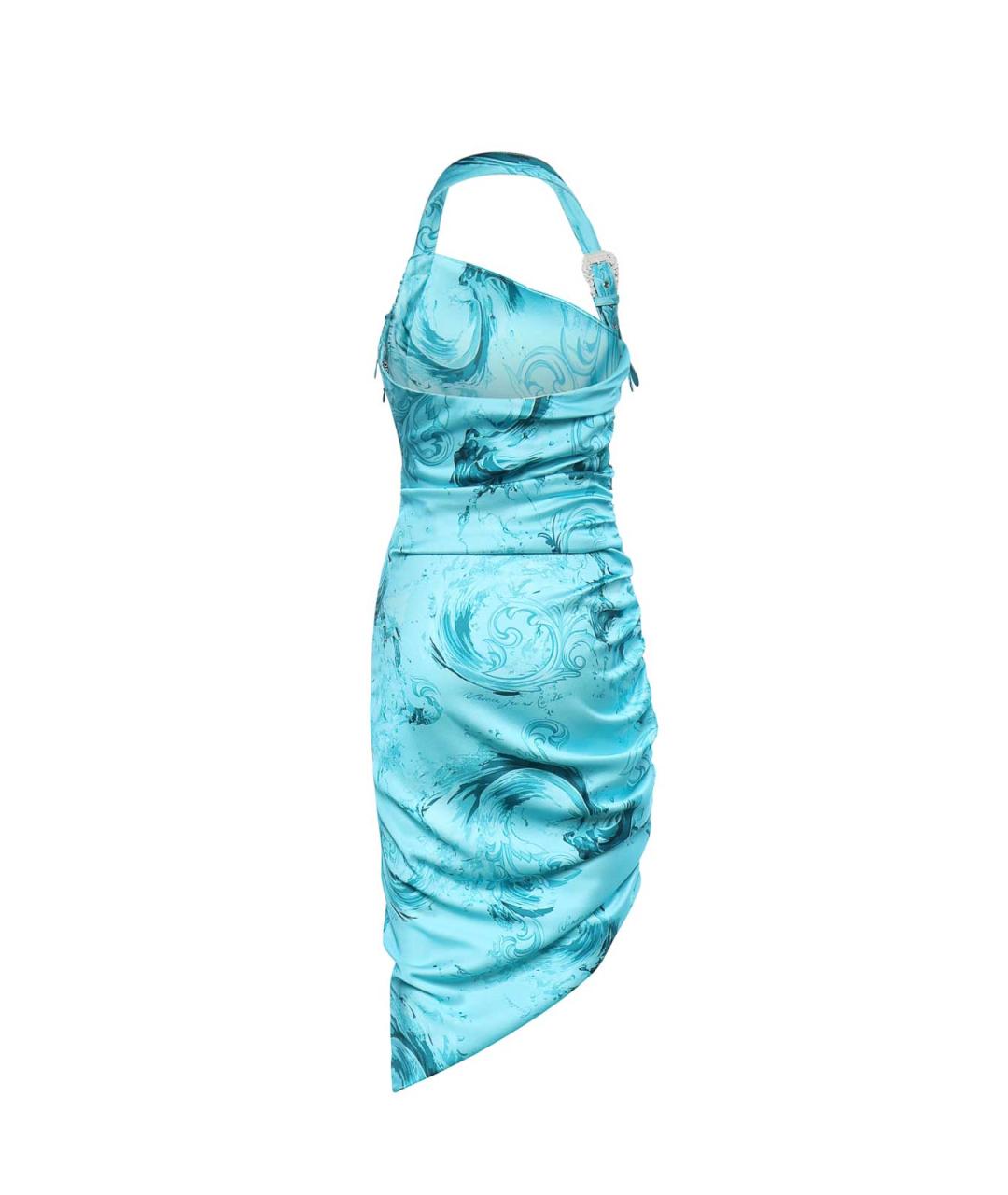 VERSACE JEANS COUTURE Голубое полиэстеровое повседневное платье, фото 2