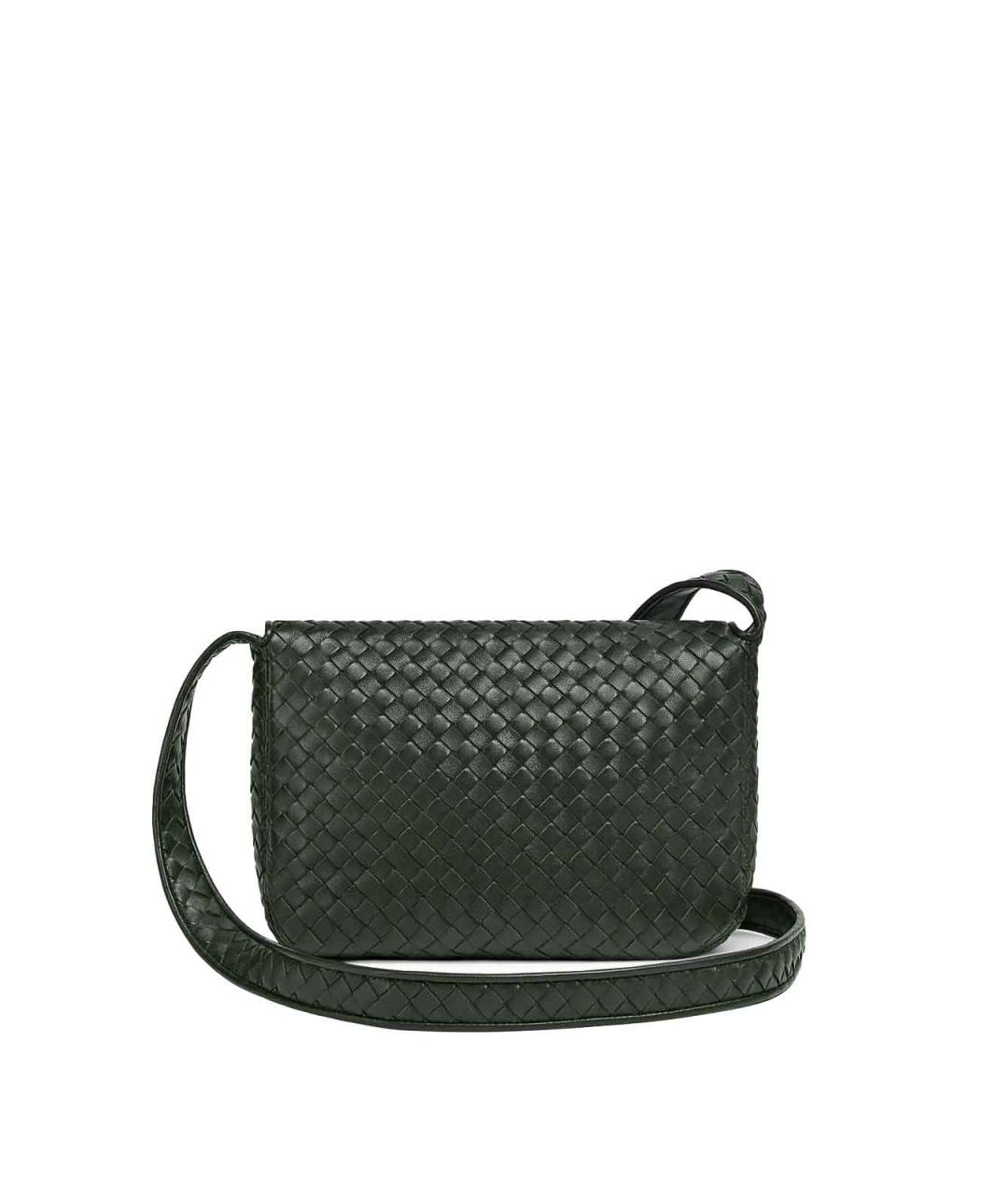 BOTTEGA VENETA Зеленая кожаная сумка на плечо, фото 2