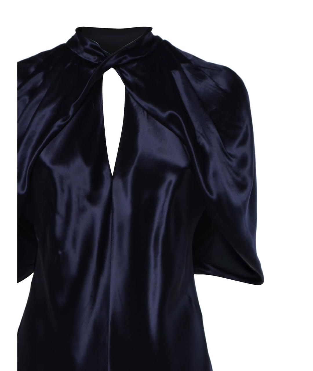 ALBERTA FERRETTI Синее вискозное платье, фото 3