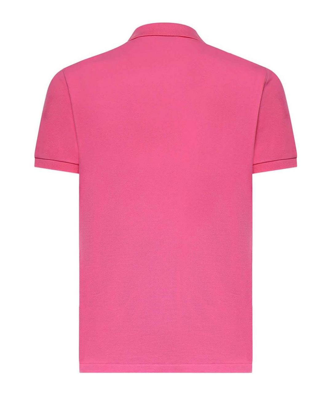 POLO RALPH LAUREN Фуксия хлопковое поло с коротким рукавом, фото 2