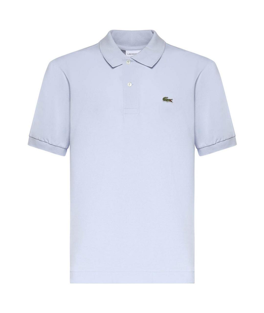 LACOSTE Голубое хлопковое поло с коротким рукавом, фото 1