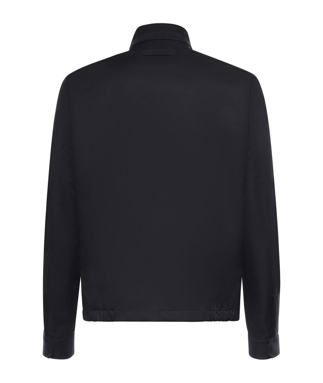 ZEGNA Темно-синяя полиэстеровая куртка, фото 2
