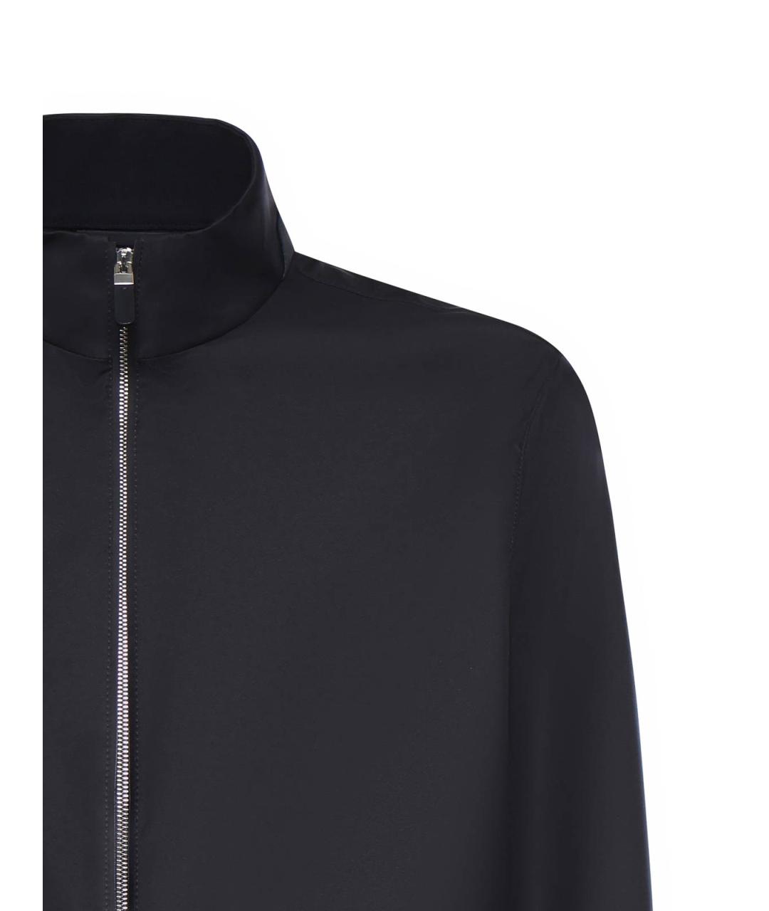 ZEGNA Темно-синяя полиэстеровая куртка, фото 3
