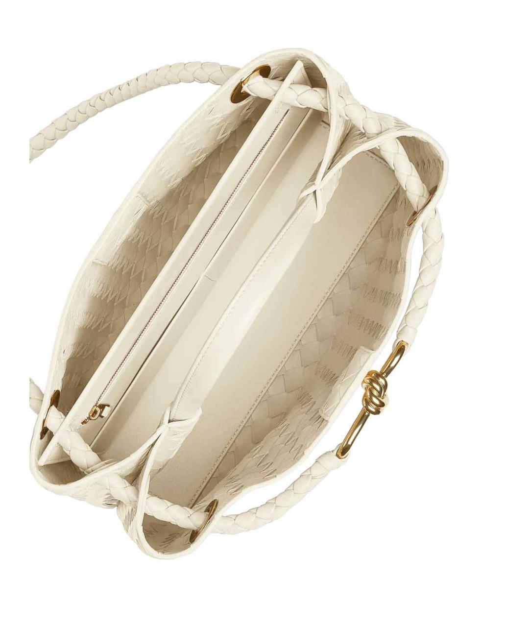 BOTTEGA VENETA Бежевая кожаная сумка тоут, фото 3