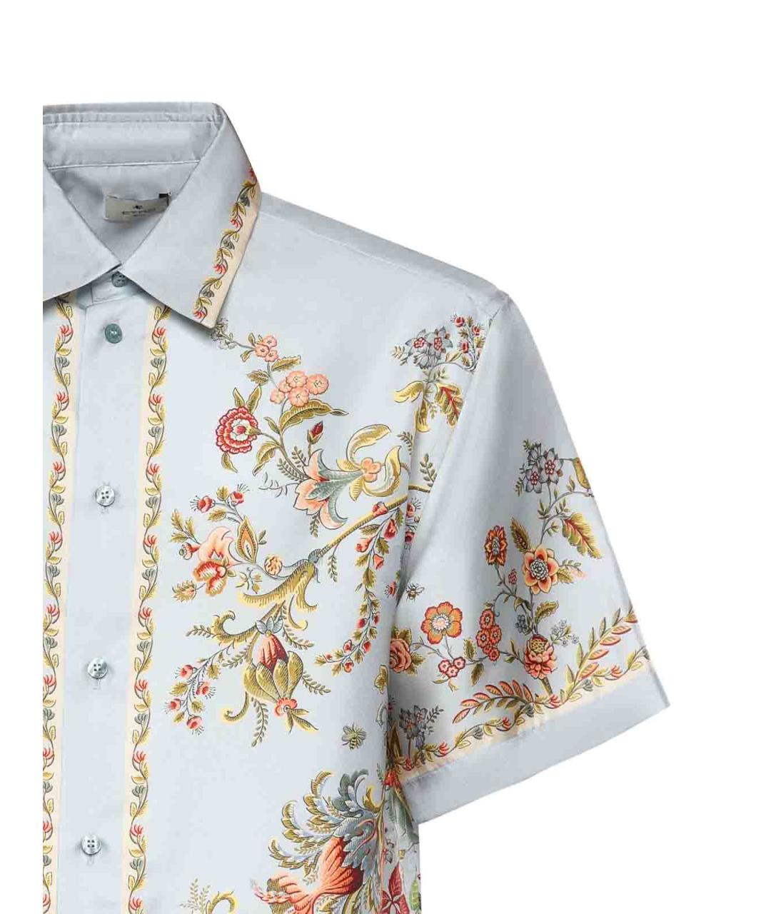 ETRO Голубая шелковая кэжуал рубашка, фото 3