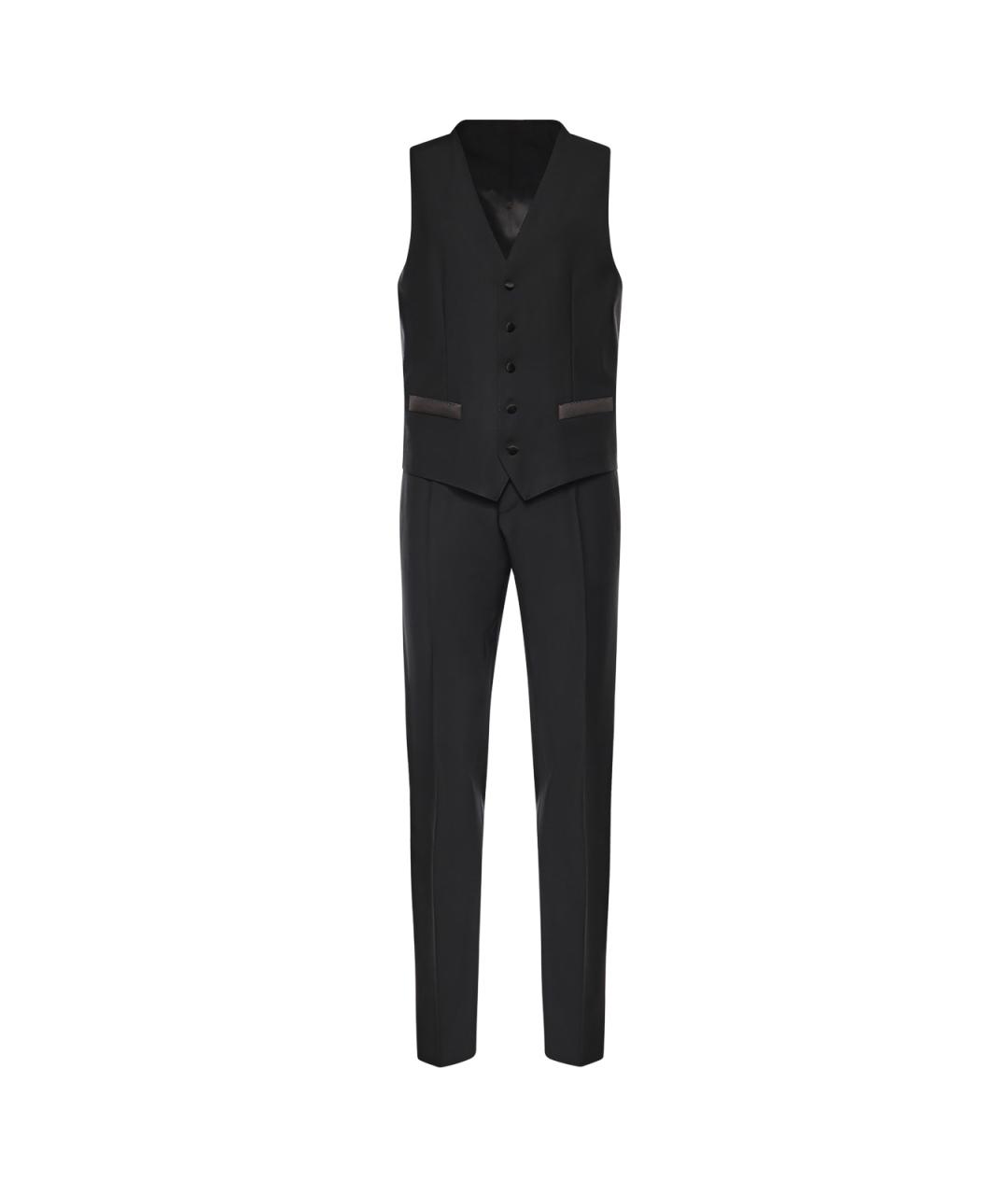 DOLCE&GABBANA Черный классический костюм, фото 3