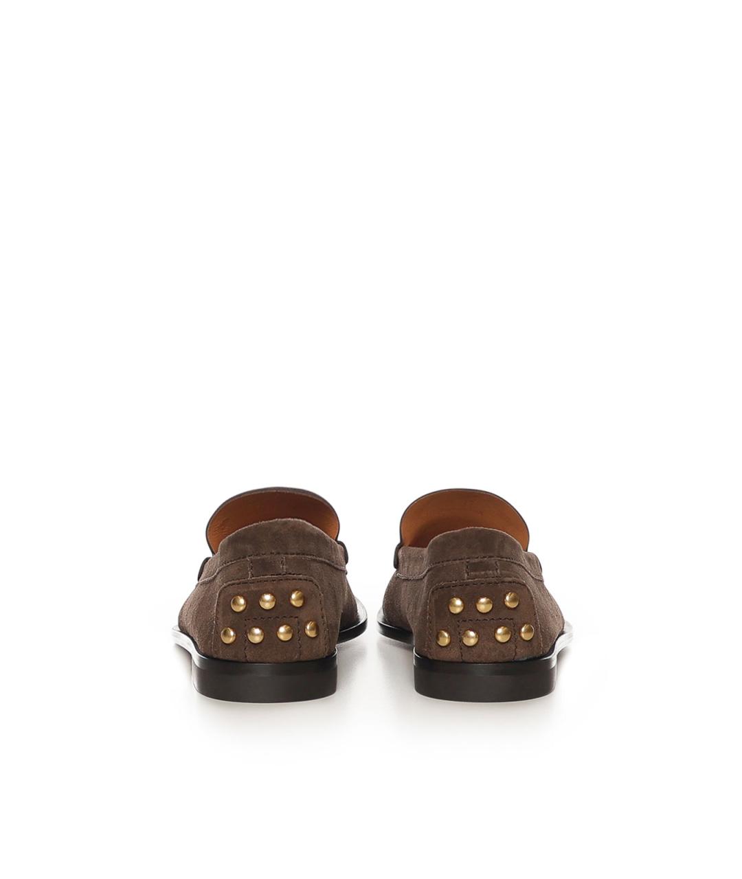 TOD'S Коричневые замшевые лоферы, фото 2