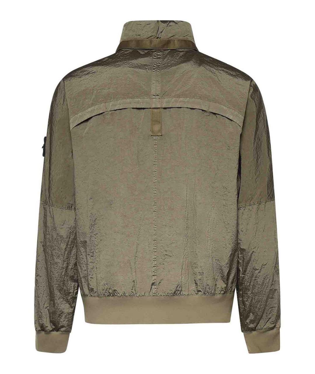 STONE ISLAND Зеленая полиамидовая куртка, фото 2