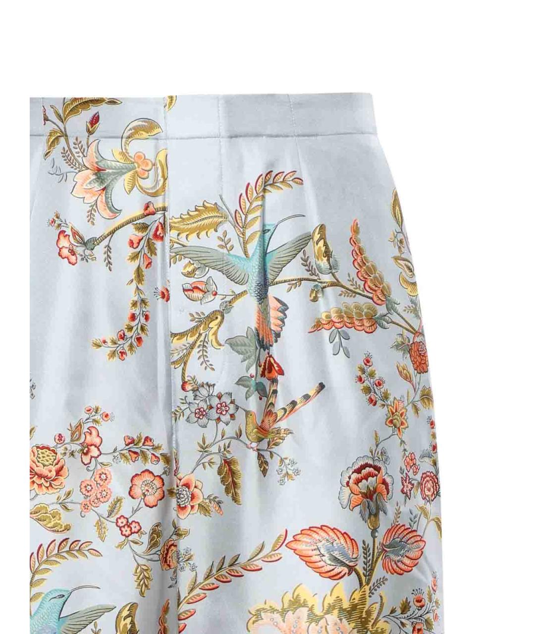 ETRO Синие шелковые повседневные брюки, фото 3