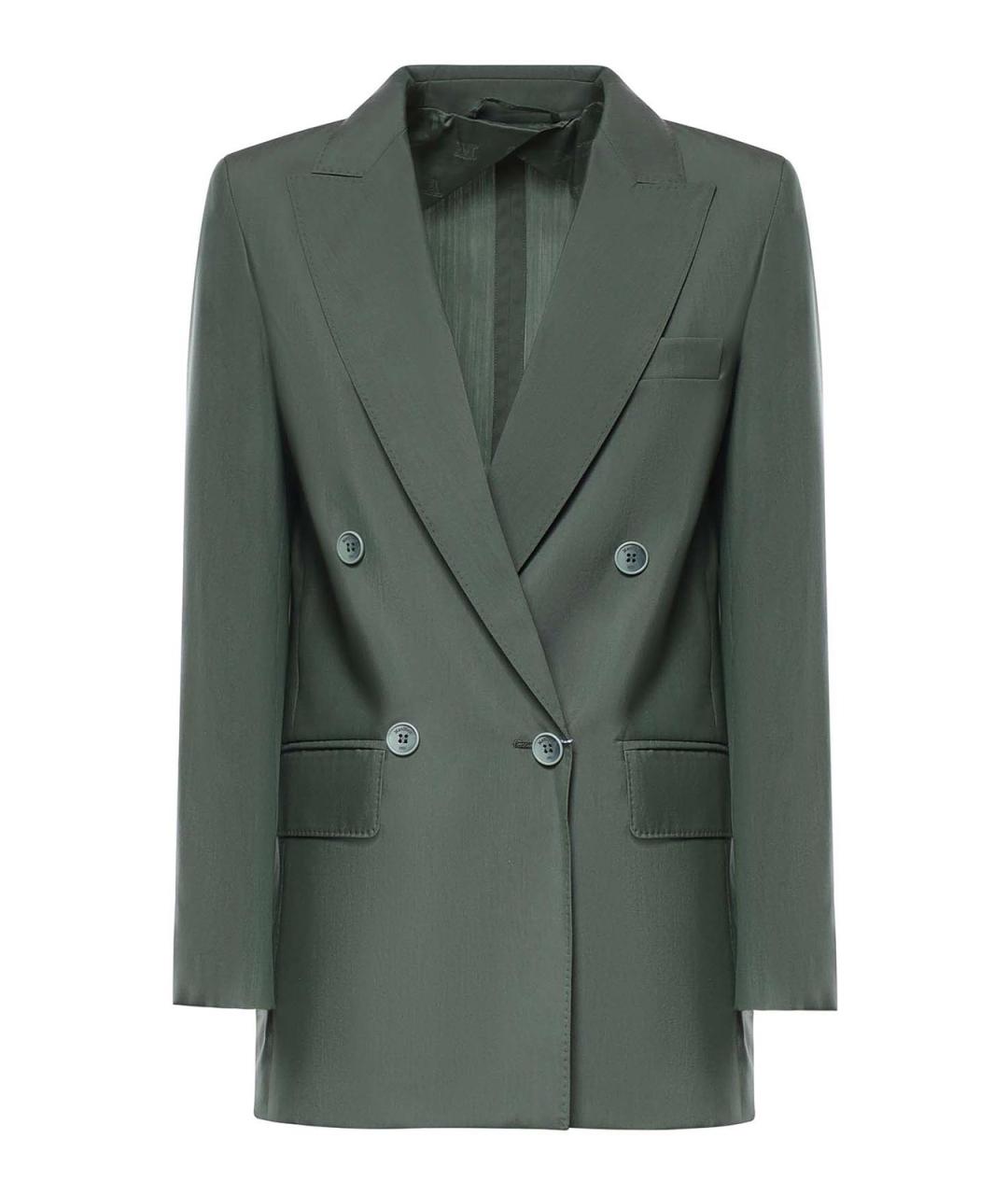MAX MARA Зеленый шерстяной жакет/пиджак, фото 1